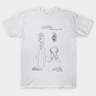 Hog Ringing Pinchers Vintage Patent Hand Drawing T-Shirt